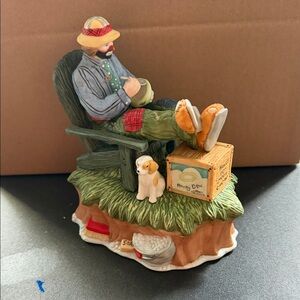Charming Ceramic Figurine with Dog